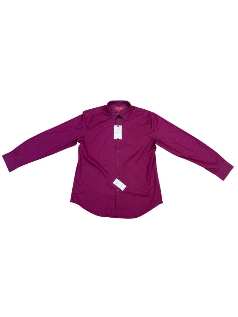 Alfani Mens Purple Cotton Blend Slim Fit Stretch Dress Shirt Size L 16-16.5 - Picture 2 of 8